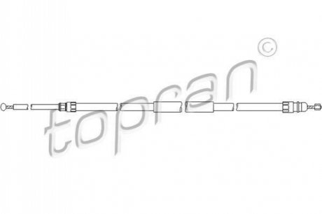 Трос ручного гальма TOPRAN / HANS PRIES 501720 (фото 1)