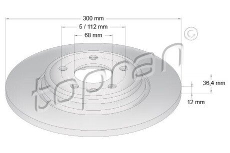 Диск гальмівний (задній) Audi A6/A7 Sportback 10-(330x22) 631154