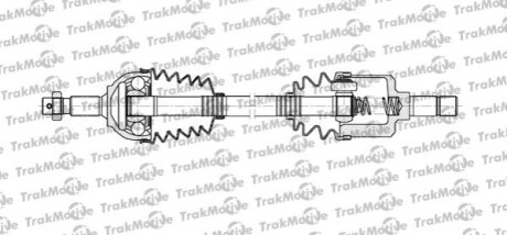 TRAKMOTIVE CITROEN Полуось лів. L=693mm, 28/37 зуб. C5 III 2.0 HDi 140 08-, JUMPY 2.0 HDi 140 07-16, FIAT SCUDO 2.0 D Multijet 11-16, PEUGEOT 407 SW 2.0 HDi 135 04-10 30-1109