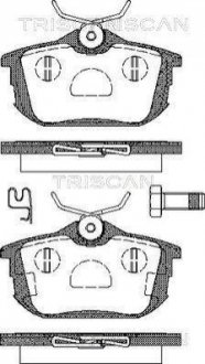 Дисковые тормозные колодки (задние) TRISCAN 8110 10511 (фото 1)