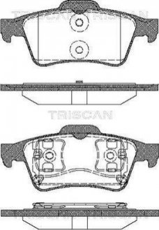 Дисковые тормозные колодки (задние) TRISCAN 8110 10534 (фото 1)