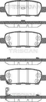 Дискові гальмівні колодки (задні) TRISCAN 8110 14022 (фото 1)