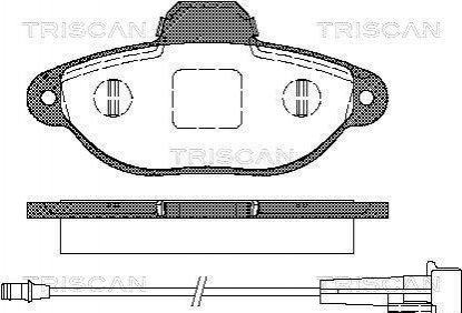 Дисковые тормозные колодки (передние) TRISCAN 8110 15176 (фото 1)