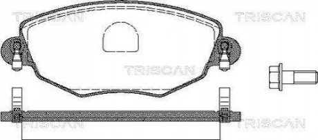 Дисковые тормозные колодки (передние) TRISCAN 8110 16005 (фото 1)