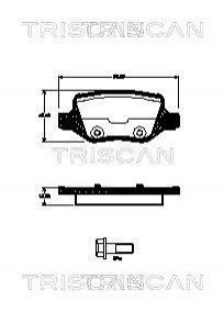 Дисковые тормозные колодки (задние) TRISCAN 8110 23045 (фото 1)