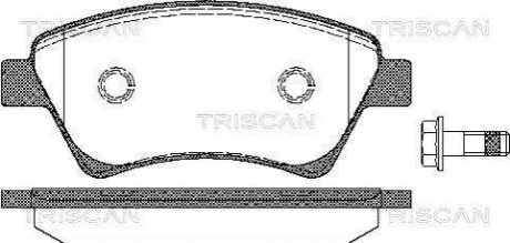 Дискові гальмівні колодки (передні) TRISCAN 8110 25020 (фото 1)