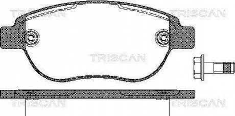 Дисковые тормозные колодки (передние) TRISCAN 8110 28022 (фото 1)