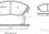 Гальмівні колодки, дискове гальмо (набір) TRISCAN 811040885 (фото 1)