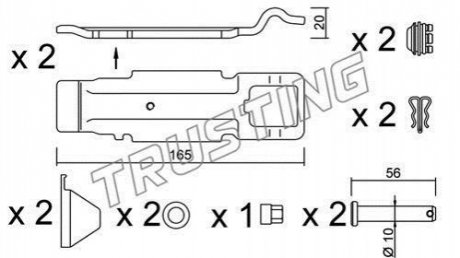 Ремкомплект колодок гальмівних KIT.017