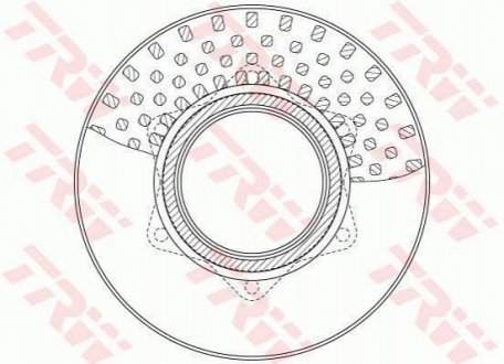 Гальмівний диск (задній) TRW DF6334S (фото 1)