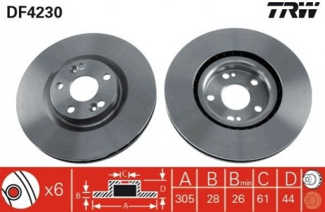 Гальмівний диск (передній) DF4230