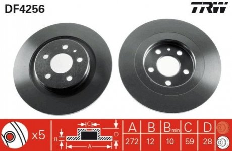 Тормозной диск (задний) DF4256