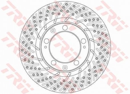 Диск гальмівний передній Правий TRW DF6467S (фото 1)