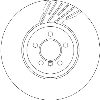 Гальмівний диск (передній) TRW DF6613S (фото 1)