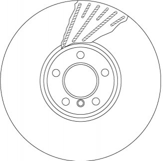 Гальмівний диск (передній) TRW DF6622S (фото 1)