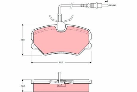 Дискові гальмівні колодки (передні) GDB1039