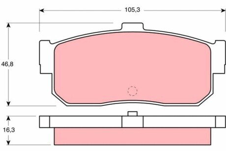 Дисковые тормозные колодки (задние) TRW GDB1172 (фото 1)