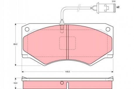 Дискові гальмівні колодки (передні) GDB1248