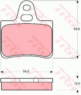 Гальмівні колодки, дискове гальмо (набір) TRW GDB146 (фото 1)