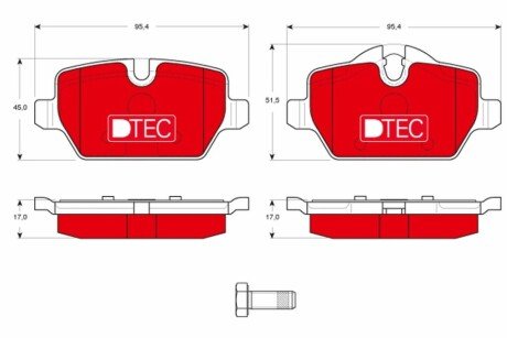 Дисковые тормозные колодки (задние) GDB1612DTE