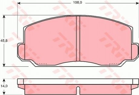 Гальмівні колодки, дискове гальмо (набір) GDB175