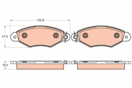 Дискові гальмівні колодки (передні) GDB2024