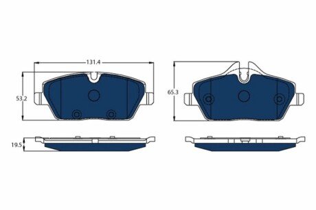 Дискові гальмівні колодки GDB2038BTE