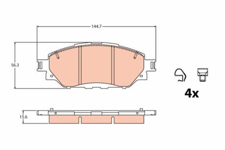 Гальмівні колодки, дискові GDB2196