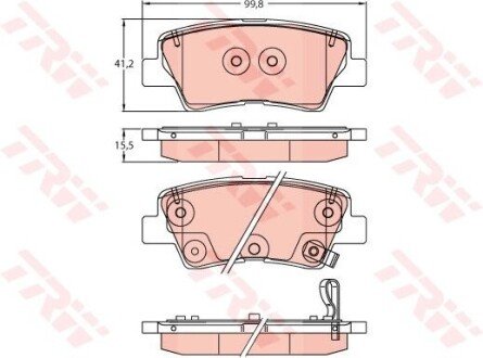 Гальмівні колодки дискові KIA Rio \'\'F \'\'17>> GDB2242