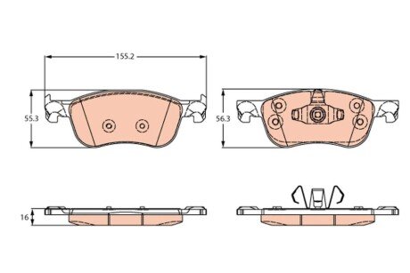 Гальмівні колодки, дискові GDB2261