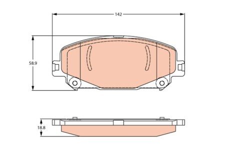 Гальмівні колодки, дискові GDB2268