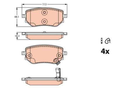 Гальмівні колодки, дискові GDB2270