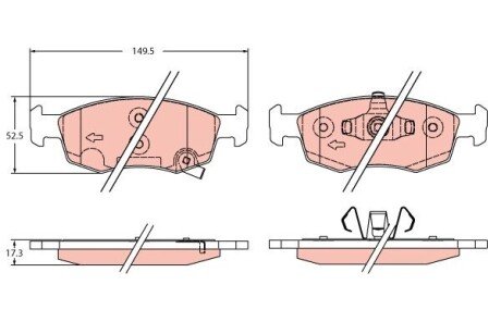 Гальмівні колодки, дискові GDB2350