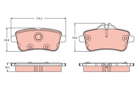 Гальмівні колодки, дискові GDB2391