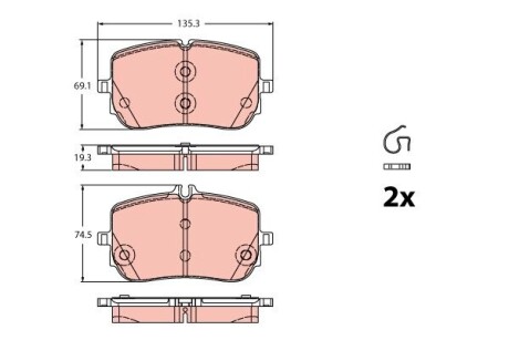 Гальмівні колодки, дискові GDB2433