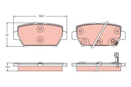 Гальмівні колодки, дискові GDB2435