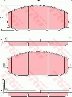 Гальмівні колодки, дискове гальмо (набір) GDB3361