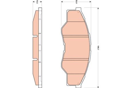 Дисковые тормозные колодки (передние) GDB3500