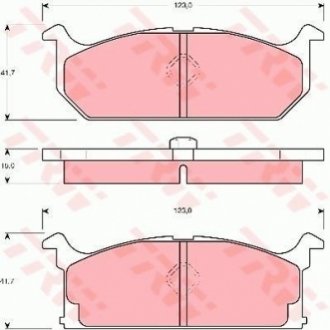 Гальмівні колодки, дискове гальмо (набір) GDB382