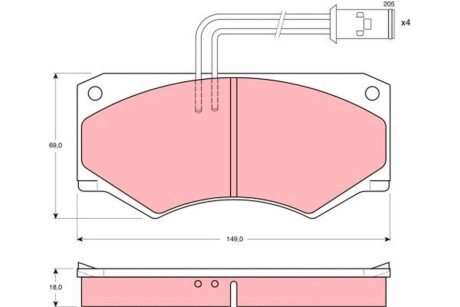 Дисковые тормозные колодки (передние) GDB390