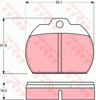 Гальмівні колодки, дискове гальмо (набір) GDB591