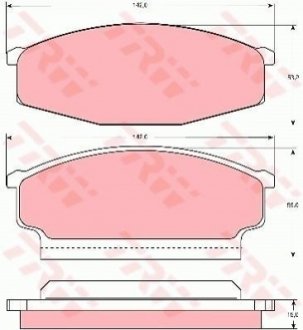 Гальмівні колодки, дискове гальмо (набір) GDB748