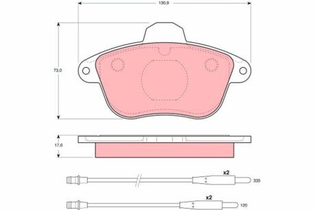 Дискові гальмівні колодки (передні) GDB796