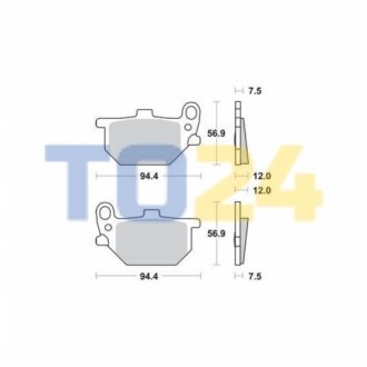 Дисковые тормозные колодки MCB520