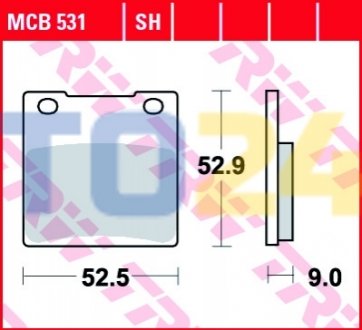 Тормозные колодки (передние) MCB531