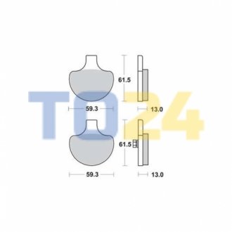 Дисковые тормозные колодки TRW MCB548 (фото 1)