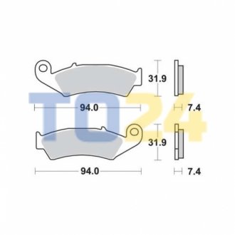 Дисковые тормозные колодки (передние) MCB574