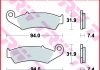 Дисковые тормозные колодки (передние) TRW MCB574RSI (фото 2)