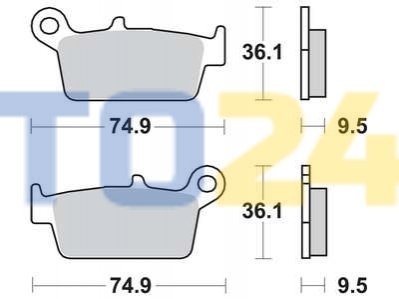 Дискові гальмівні колодки (задні) TRW MCB575RSI (фото 1)