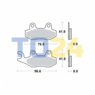 Дисковые тормозные колодки TRW MCB582SH (фото 1)